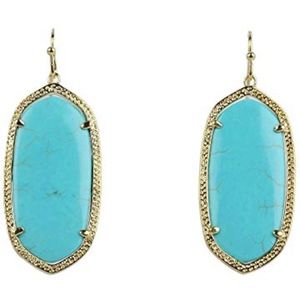 Kendra Scott turquoise crackle Elle earrings